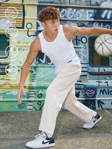 กางเกงกีฬาขายาวทรงตรง WABRAVE กางเกงขายาวทรงหลวมสำหรับเล่นบาสเก็ตบอลและวิ่ง สำหรับผู้ชายและผู้หญิง