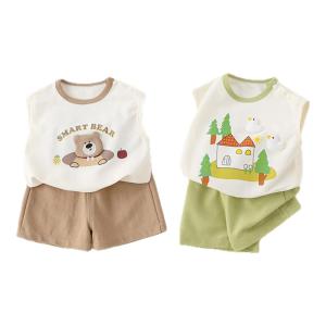 Usbettas | Summer Lightweight Sleeveless T-shirt & Shorts Set S