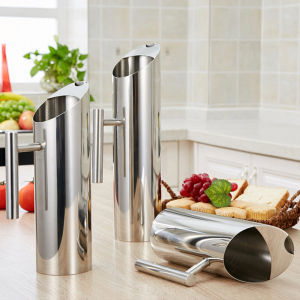 [Arrived within 3 days]  1/2L Beer Jar Stainless Steel Drink Pot Fruit Juice Pitcher Ice Cold Freeze Water Pot Kettle for Restaurant Cafe Mix Bar