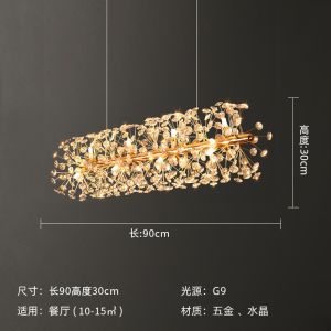 Accessible Luxury Crystal Chandelier Lamp in the Living Room Modern Minimalist and Magnificent Master Bedroom Dining-Room Lamp Designer Creative Dandelion Lamp