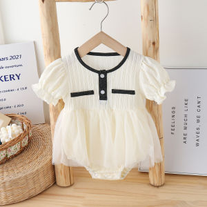 Váy Công Chúa Mùa Hè Mới Cho Bé Gái Quần Áo Trẻ Em Váy Ngắn Tay Áo Sơ Sinh Quần Lót Quần Áo Trẻ Em Váy Công Chúa Thời Trang