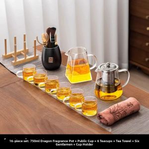 PAKCHOICE | New Luxurious Glass Teaware Set Home Use