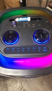 Brodu BTS-1989 IKARAOKE BOX RGB Light Professional System Bluetooh Speaker With Dual Wireless Microphone