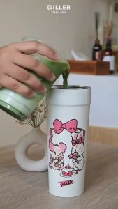 (พร้อมส่งจากไทย) Diller Thermo Flask 700 ml (MLH9233) แก้วน้ำเก็บอุณหภูมิ  แถมฟรี! หลอดดูด ซิลิโคนฟู้ดเกรด ปราศจากสาร BPA