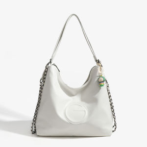ZAR Womens Tote Bag 2025 New Large Capacity Soft Leather Underarm Bag Luxury Feel Chain Double Shoulder Bag Fashionable Trend