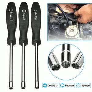 3Pcs Screwdriver Carburetor Adjustment Chainsaw Tool For Poulan For Craftsman 21 Teeth Double D Steel Carburetor Repair Tool Kit