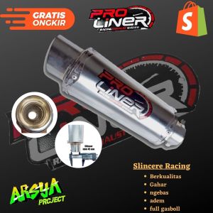 Slincer Proliner Racing Knalpot Universal Bisa digunakan untuk Motor Matic Bebek Moge Dgn Diameter/Inlet 45