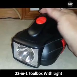 24Pcs Car Tools Set Auto Toolbox Portable Emergency Repair Tool Kit with Flashlight - Z600