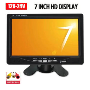 12V/24V 7 Inch Car Monitor TFT LCD 1024X600 Display Rear View Screen for Vehicle Backup Camera CCTV Home Security Surveillance