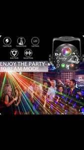 DJ Disco Stage Party Light RGB Sound Activated Laser Strobe Lamp with Remote Control Event