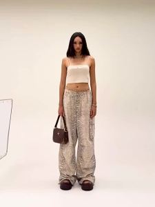 SMFK | Camouflage Snakeskin Loose Cotton Straight-leg Casual Pants