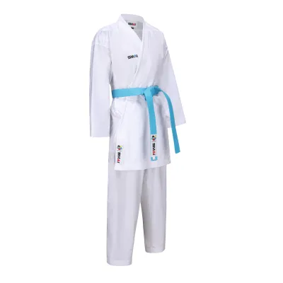 WKF Certified SMAI Blue Label Embroidered Quick Dry Competition Uniform Hollow Hand Design Designated Brand Karate Uniform