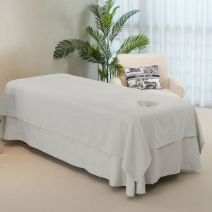 ผ้าคลุมเตียงผู้หญิง BAIYAYAN ระดับไฮเอนด์ เคลือบโลโก้ ใช้ได้หลายครั้ง ผ้าฝ้ายโพลีเอสเตอร์ สีสันสดใส ป้องกันการติดเชื้อ ผ้าคลุมเตียงผู้หญิง