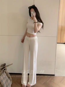 Quần Ống Đứng Ôm Vừa Vặn Bằng Vải Modal Thoải Mái Cho Nữ Mùa Hè 2025 Quần Dài Ống Rộng Cạp Cao