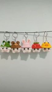 Móc khoá nấm cute cosplay thỏ vịt ếch gấu dâu heo lotso