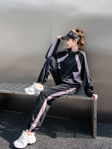 Womens Yoga Sportswear Set Loose Fit Large Size Gym Morning Run Quick Dry Casual Fashion Professional Yoga Clothes