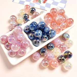 16mm new UV colored acrylic round galaxy cat eyeballs with holes beads DIY jewelry decoration accessories material loose beads