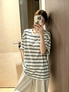 YUANYA | Vintage Striped Tee for Women