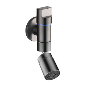WONREFACT | Full Copper Extendable Dual Spout Splash-Proof Wall-Mounted Mop Sink Faucet