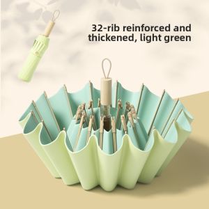 Large Thick Reinforced Windproof Sun And Rain Umbrella UV Protection