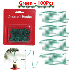 100Pcs Christmas Ornament Metal S-shaped Hooks Holders Christmas Tree Ball Pendant Hanging Decoration Merry Christmas My Friend