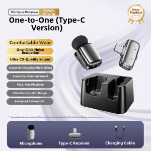 Haomuren | Mini Wireless Clip-on Microphone For Recording Streaming Phone Use