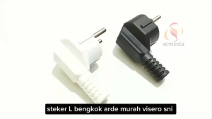 Steker Arde L Bengkok VISERO Putih Hitam Steker L Murah SNI