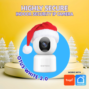 HS Otus White 2.0 Indoor Security Camera 2MP HD Camera WiFi Night Vision Motion Detection 2Way Audio Phone Control