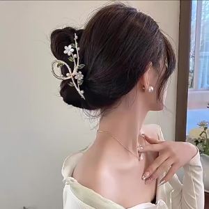 Fashion Cute Flower Alloy Hairclips For Women Adjustable Multicolour Metal Hairclip Party Everyday Jewlery