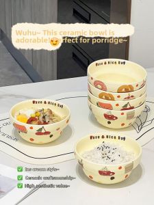 XIAOHUANGLU | Bát Sứ Lớn Phong Cách Béo Dùng Tại Nhà