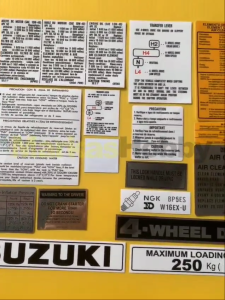 Stiker Suzuki Jimny LJ80 Set