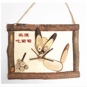 Woodworking Shop Fairy Tale Wood Chip Branch Creative DIY Mosaic Picture Frame Kindergarten Wall Environment Decoration