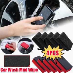 2/4pcs Universal Car Cleaning Eraser Clay Stick Pad Sponge Block Waxing Polishing Pad Car Cleaning Tool Car Detail Cleaning Accessories