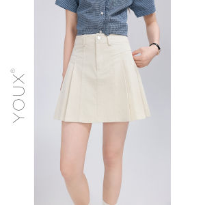 YOUXIANG | Chân Váy Xếp Li Ngắn