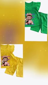 Bộ đò bé gái cánh tiên hình in labubu cho bé từ 6kg-27kg.GBEO02 SUKAKIDS