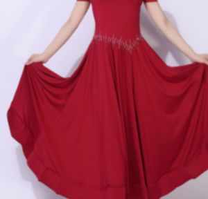 New Beautiful Dress Modern Dance Dress Womens Ballroom Dance Big Swing Dress Waltz Competition Performance Suit Set