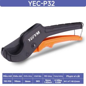 Dụng Cụ Cắt Ống PVC Ratchet Với Lưỡi Dao Thép Không Gỉ SK5 Sắc Bén Dụng Cụ Chuyên Nghiệp YEC Để Cắt Ống PE PEX PVC PPR Và Ống Nhựa.