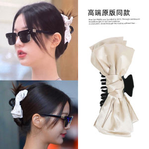 คลิปหนีบผมโบว์ผีเสื้อสีขาวนมหรูหราสำหรับผู้หญิง สไตล์เกาหลี คลิปหนีบผมแบบใหม่ คลิปหนีบผมแบบลำลอง คลิปหนีบผมแบบลำลอง