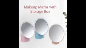 Makeup Mirror with Storage Box - Portable Design