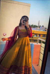 Women’s Kalamkari Inspired Anarkali Suit Set with Dupatta | Traditional Border Design | Festive & Ethnic Wear | Size (S–3XL)| Pre-Booking (2–3 Weeks)
