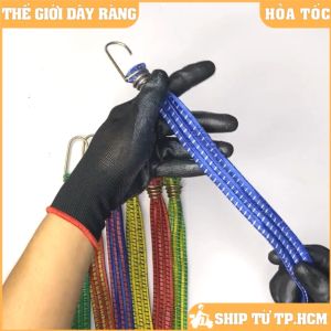 Dây thun ràng dẹp độ bản trung 2.5cm móc xoắn chằng cột đồ chở hàng xe máy nhiều màu dài 16M->6M