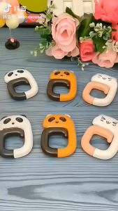 Portable Cute Table Hook Folding Purse Handbag Hook Hanger Movable Bag Holder