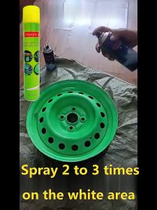 680ML Fluorescent green spray paint 100x Super reflective paint for motors glossy neon glow paint for car
