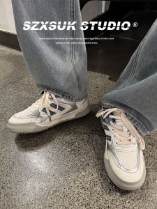 Mens Spring Autumn Breathable Mesh Panel Shoes Casual Trendy Korean Style Thick Bottom Heightening Sports Leisure Dad Shoes