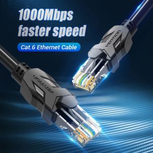 Vention Ethernet Cable CAT6 Lan Cable RJ45 Patch Cord Shielded Twisted Network Internet for Computer Router Gigabit Ethernet For PS PC Computer Modem Router Cat 6 Cable Wire
