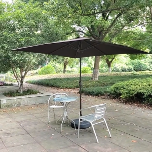 ร่มกลางแจ้งแบบสี่เหลี่ยม ร่มกันแดดกันฝนสำหรับสวน ร่มชายหาด ร่มตกแต่งแบบร่มกลางสีแดง