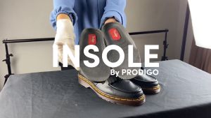 Prodigo Insole sepatu Sneakers Casual Formal Sport Sekolah Alas sepatu - Insole Sepatu Berkualitas dengan Bentuk Telapak Kaki yang Nyaman - Hitam/Abu/Biru (All Size 38-44)