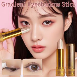 Gradient Dual Color Eyeshadow Stick Waterproof Glitter Highlight Glowing Eyeshadow Long-lasting Eye Makeup