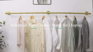 180cm Long Industrial Pipe Clothes Rack Space Saving Wall Mounted Hanging Garment Rail Rack