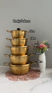 NexXIO Panci Ramen Korea / Panci Noodle Korean Style Steinless Gold Premium / Noodle Pot Gold